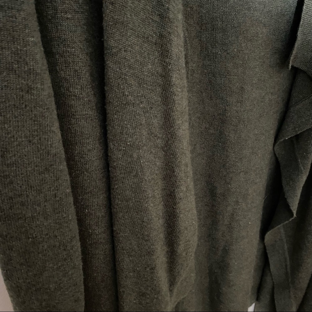 LOFT Green Draped Open Cardigan XS - Picture 6 of 10